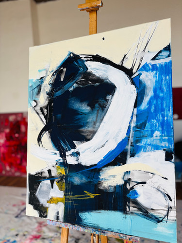 SNT1375 絵画 IAN W KING【BLUE VELVET】額装 アート Ian W. King