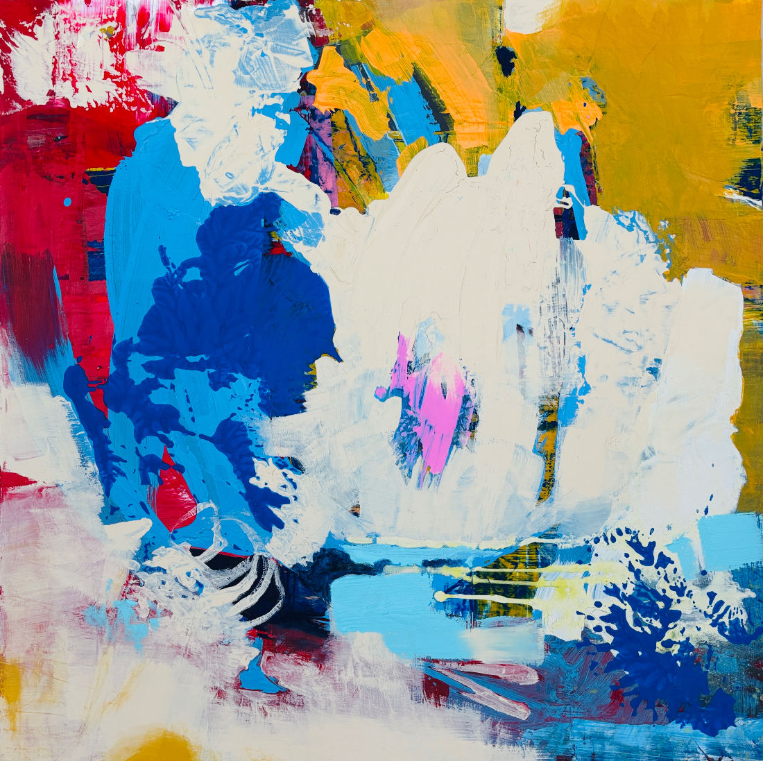 Sonic skyline, 2025 | Acrylic on canvas | 80 x 80 cm