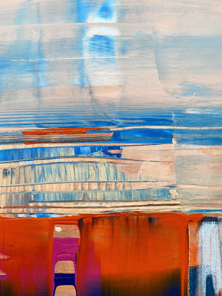 Thumbnail: Sunset bridges, 2021 | Acrylic on Canvas | 50x50 cm