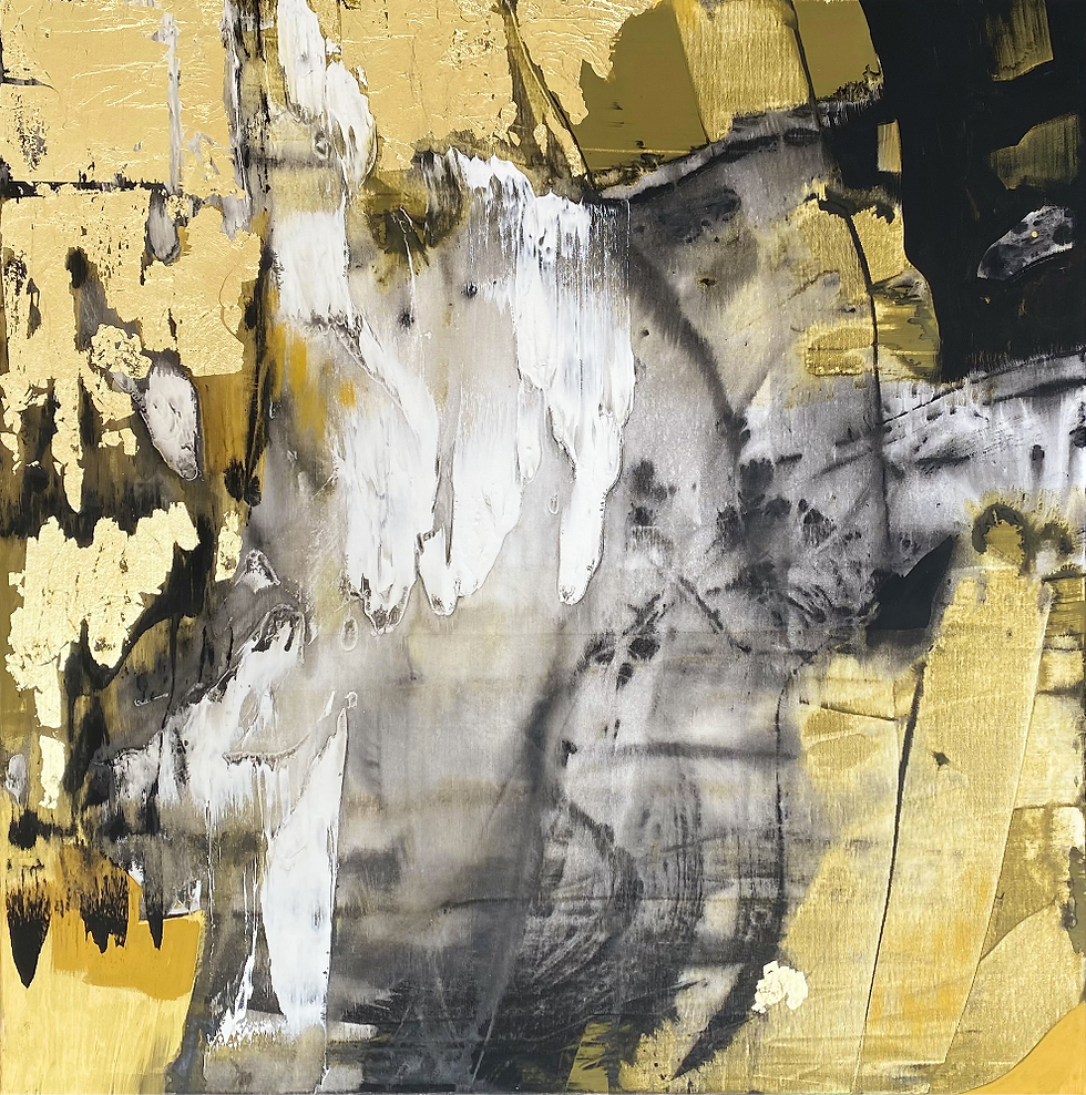 Thumbnail: Golden clouds, 2022 | Triptych |Acrylic on canvas | 270x90cm