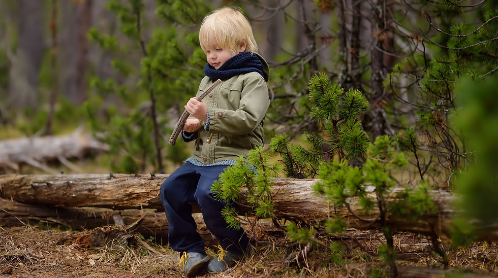 Child surrounded by nature