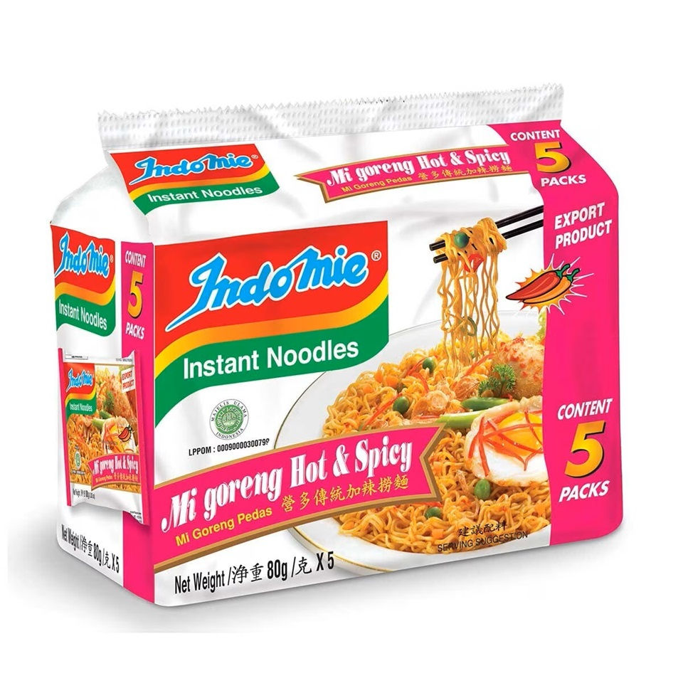 營多-營多傳統加辣撈麵 (5包裝)/INDOMIE-Mi Goreng Pedas (5pcs)