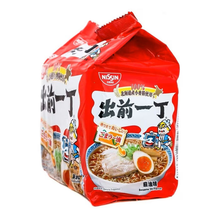 Thumbnail: DE-MA-E Instant Noodle-Hokkaido Wheat Sesame Oil 455G/出前一丁 即食麵-北海道小麥粉麻油味五包裝 455克