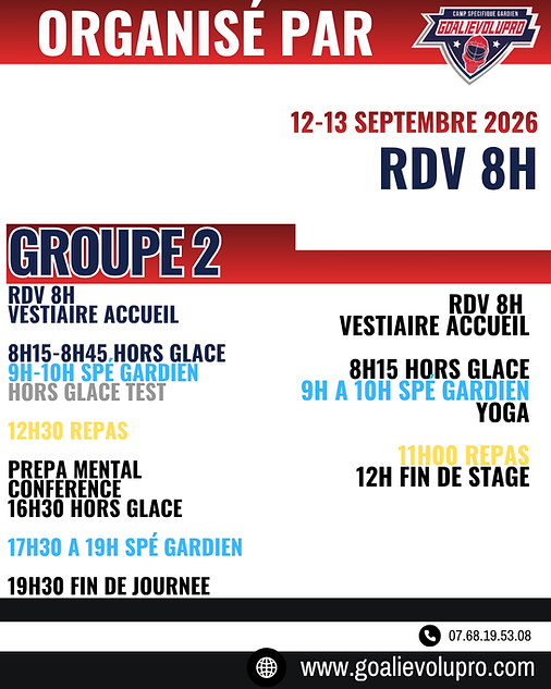 programme Le mans stage gardien