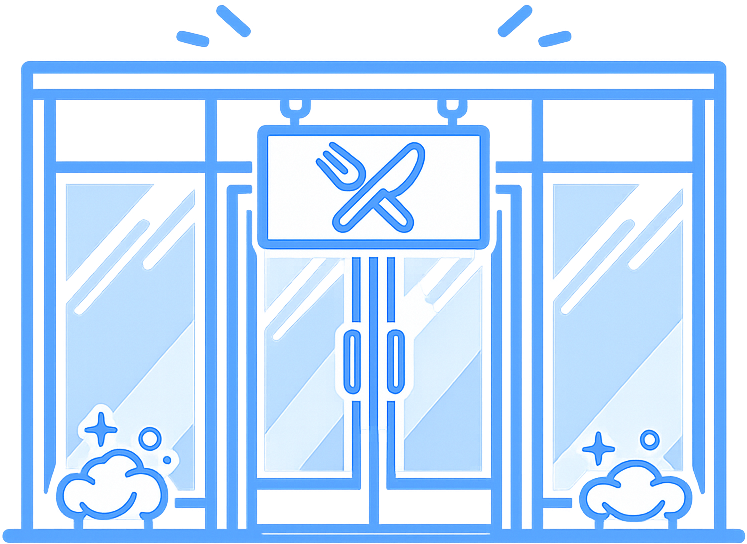 Restaurant Glass Doors Icon
