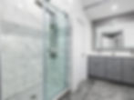 Custom sliding glass shower doors with smooth track system