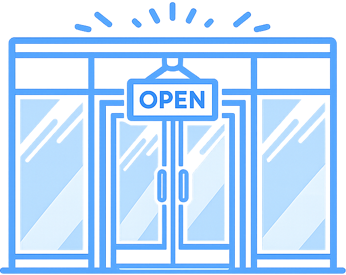 Retail Glass Doors Icon