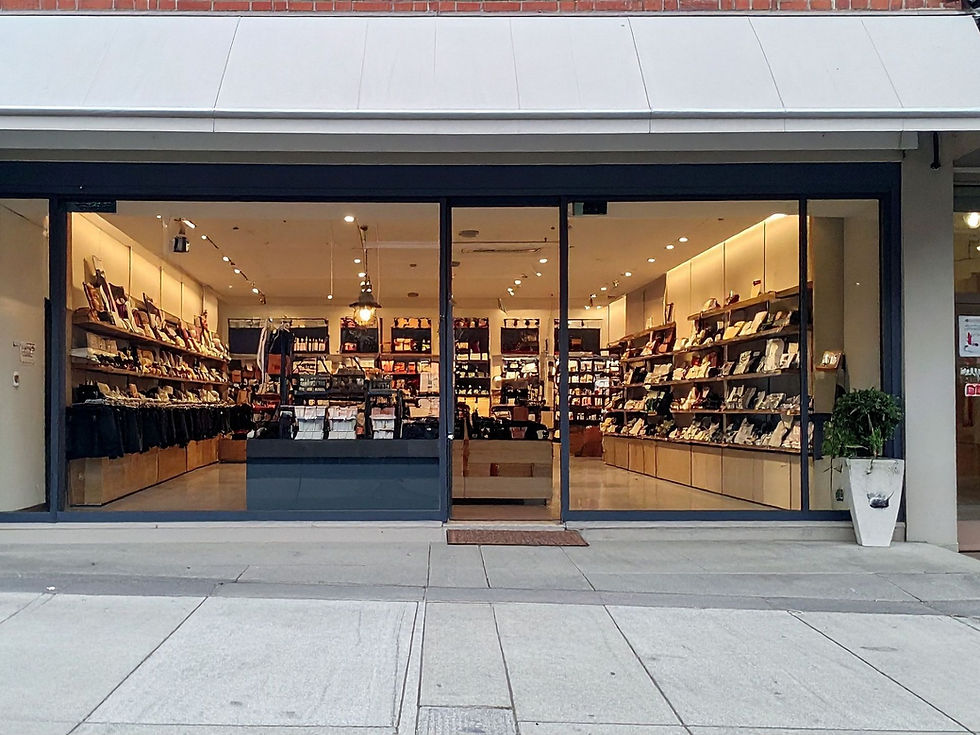 Business exterior with professional storefront glass system