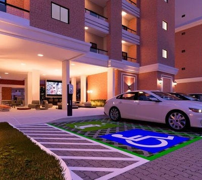 Garagem com carros estacionados