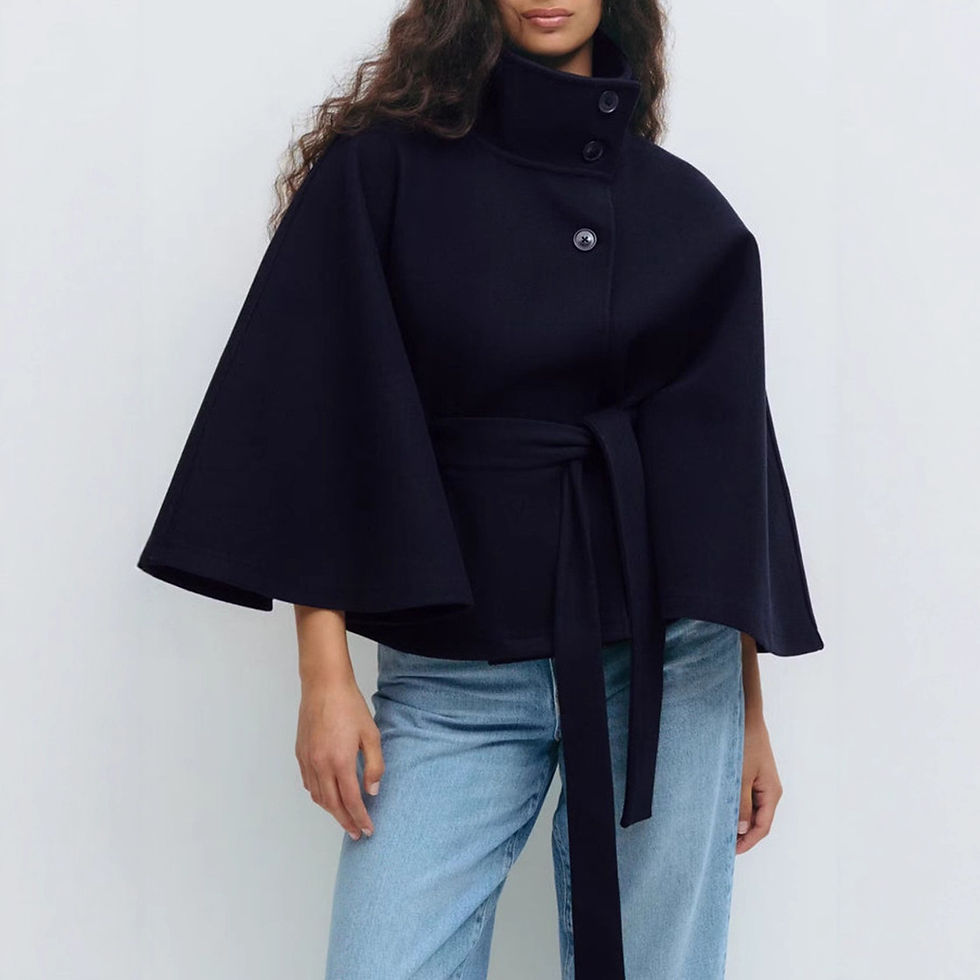 Thumbnail: High Neck Coat With Belt