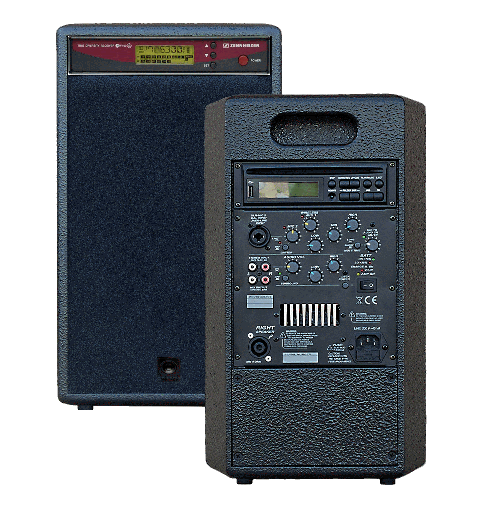 arentis veranstaltungstechnik mieten Hamburg Akkubox mit Medienplayer und C-Band-Empfänger