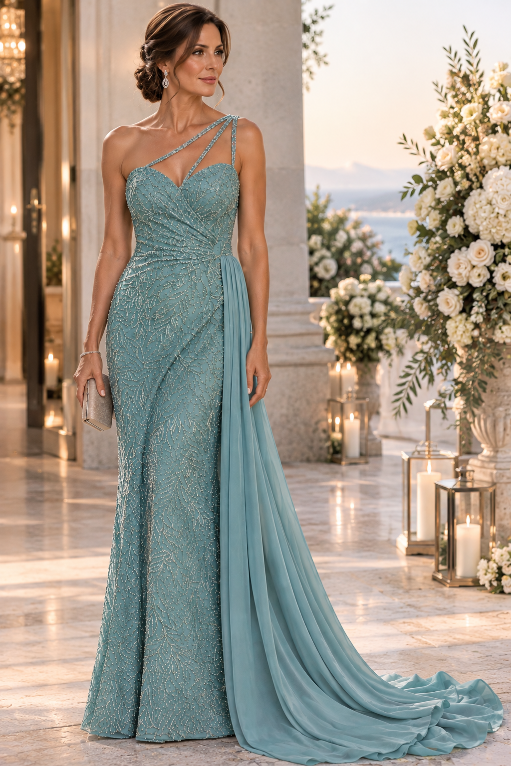 BEADED LONG DRESS