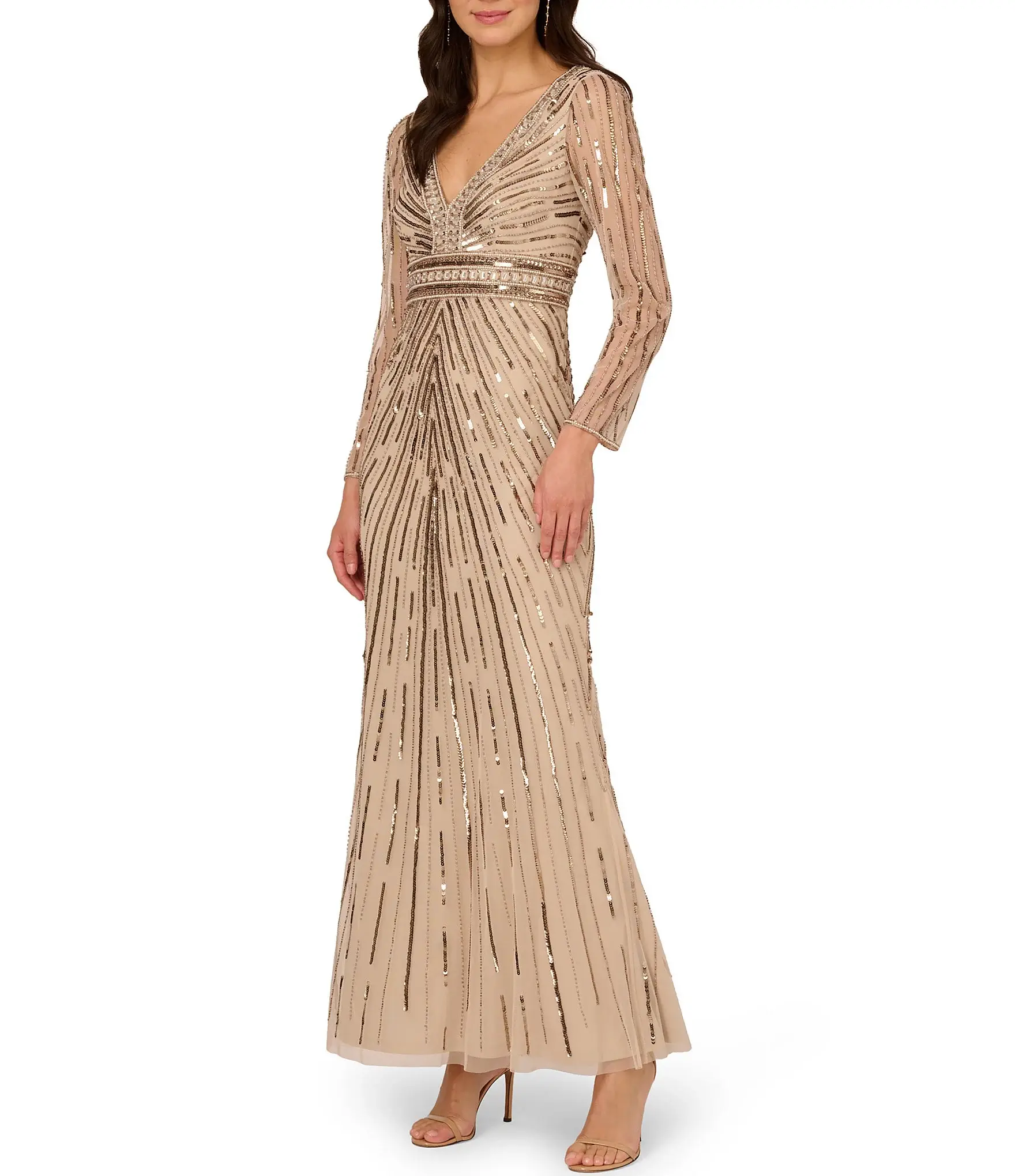 LONG  BEADED DRESS