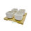Thumbnail: Set of 4 Mini Square Porcelain Pot with Bamboo Base