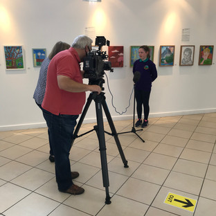 Cara, 3rd/4rth Class winner being interviewed by RTE