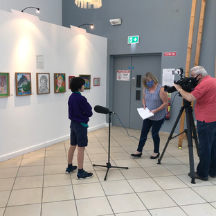 Connla, 3rd/4rth Class winner being interviewed by RTE