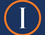 Infocore company logo with a blue and orange circular design
