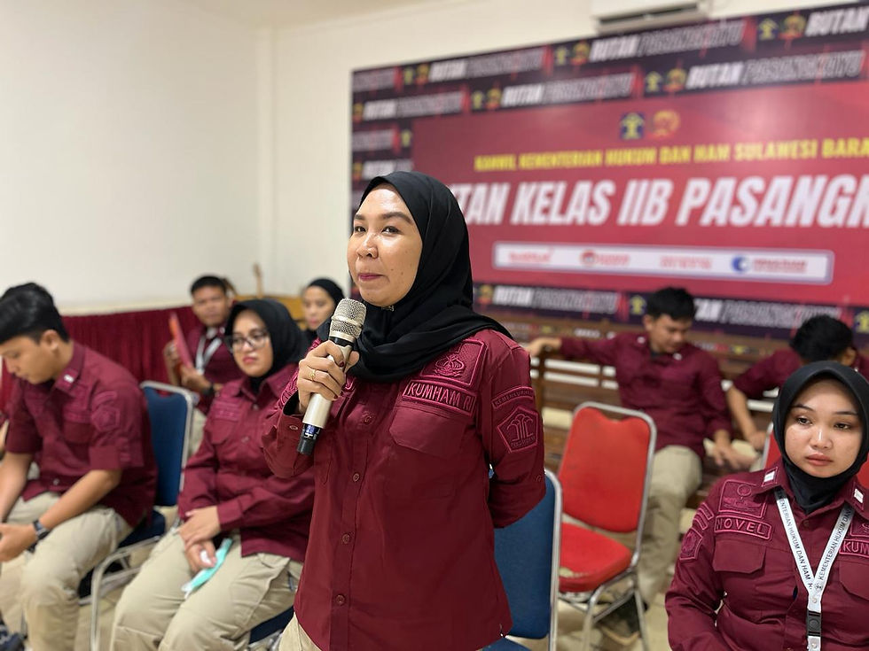 Lingkungan Bersih dari Konflik: Rutan Pasangkayu Gelar Sosialisasi Benturan Kepentingan