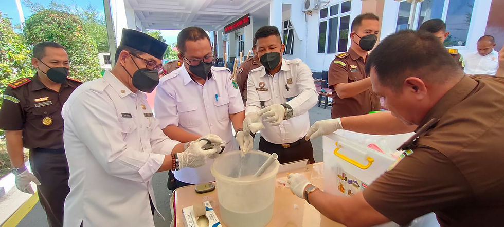 Dukungan Rutan Pasangkayu pada Proses Hukum, Barang Bukti Hukum Tetap Dihancurkan dengan Resmi