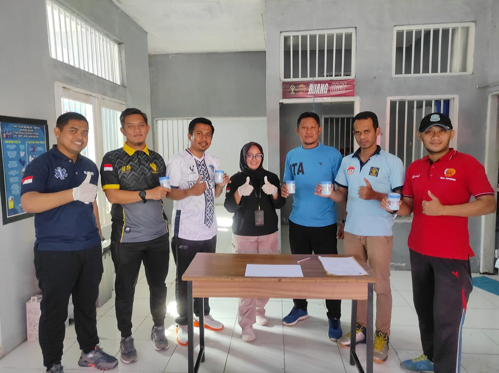 Deteksi Dini, Rutan Pasangkayu Tes Urin Petugas untuk Cegah Penyalahgunaan Narkoba