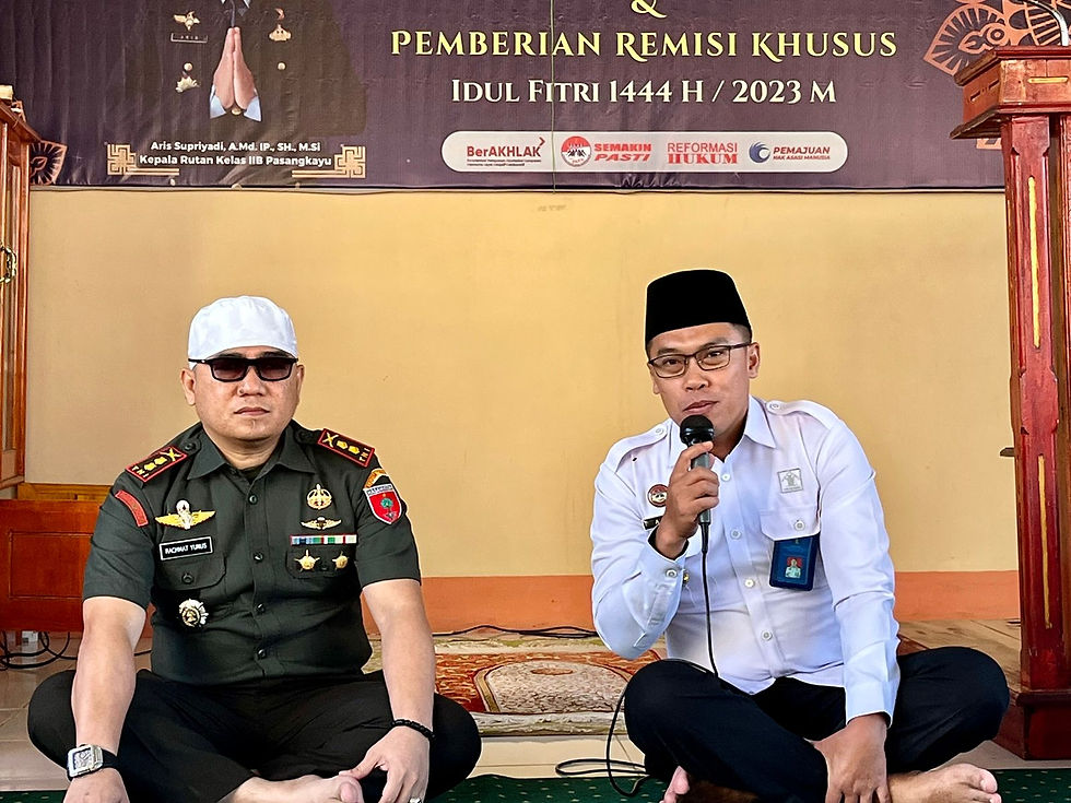 Siaga Menjelang Lebaran, Rutan Pasangkayu Terima Sambang dari Dandim Kodim 1427 Pasangkayu