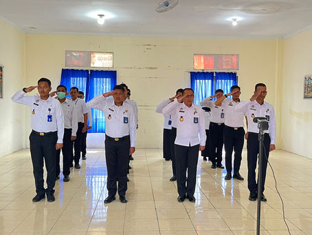 Rutan Pasangkayu dan Jajaran Ikuti Apel Awal Tahun 2023 Kemenkumham Secara Virtual