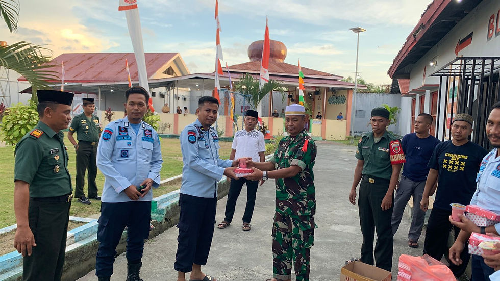 Kepala Rutan Pasangkayu Apresiasi Kepedulian Kodim 1427 Pasangkayu dalam Memberikan Bantuan Makanan 