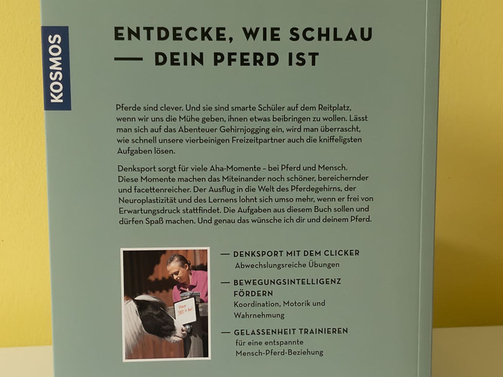Buchrezension | Gehirnjogging für clevere Pferde. Denksport auf vier Hufen. Von Ruth Katzenberger-Schmelcher | von Katja Hammerschmidt - traumasensibles Coaching und Mentoring von Pferd + Mensch mittels telepathischer Tierkommunikation, Pferdegesprächen, Seelenlauf-Coaching, achtsamer Pferdefotografie, Freiem Spiel mit dem Pferd, Intrinzen - Hamburg | Schleswig-Holstein