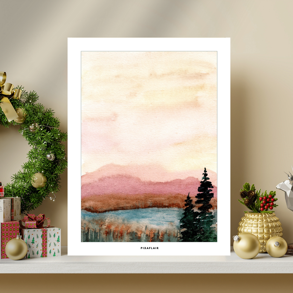 Küçük resim: Pixaflair - Water Color - Forest - Tablo