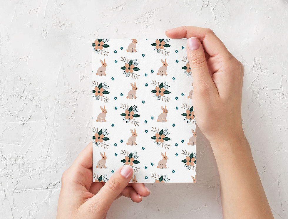 Thumbnail: Bunnies and flowers pattern