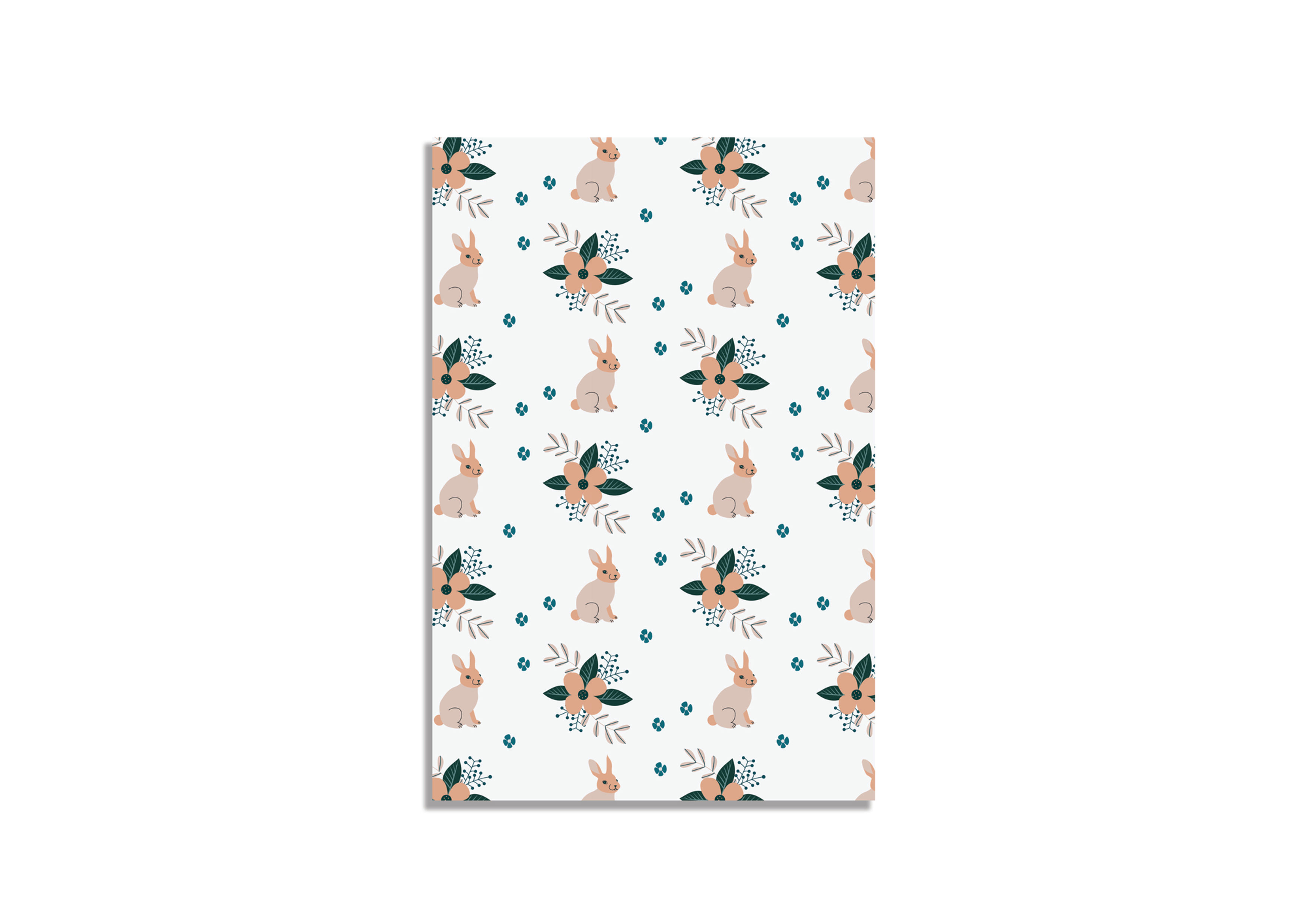 Bunnies and flowers pattern