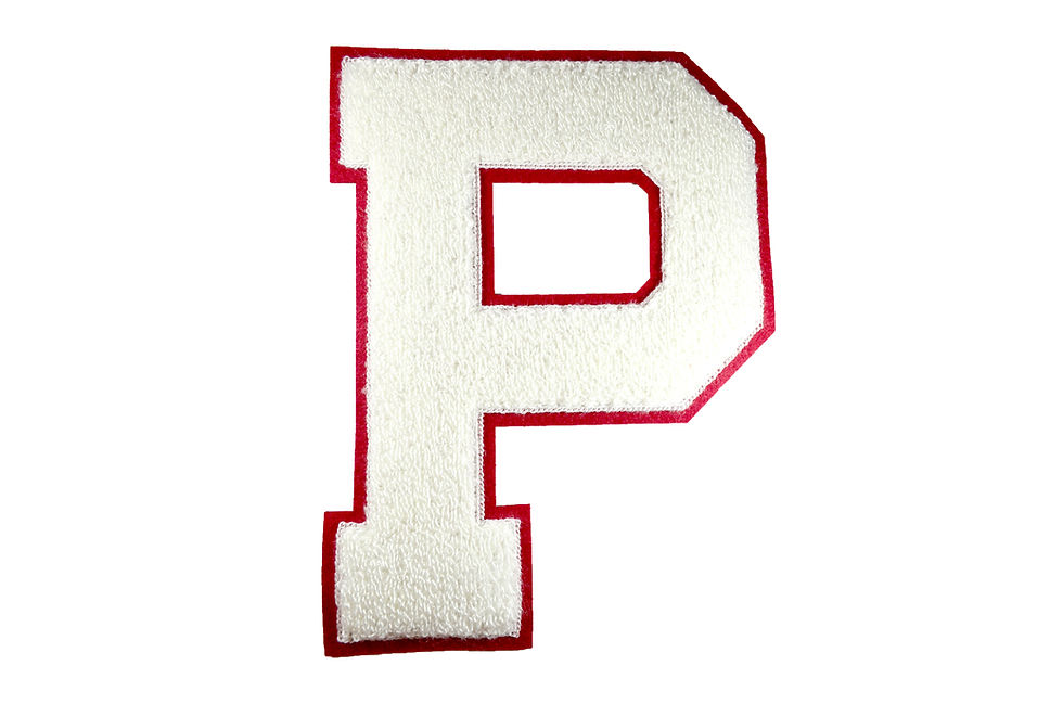 'P' Chenille Badge