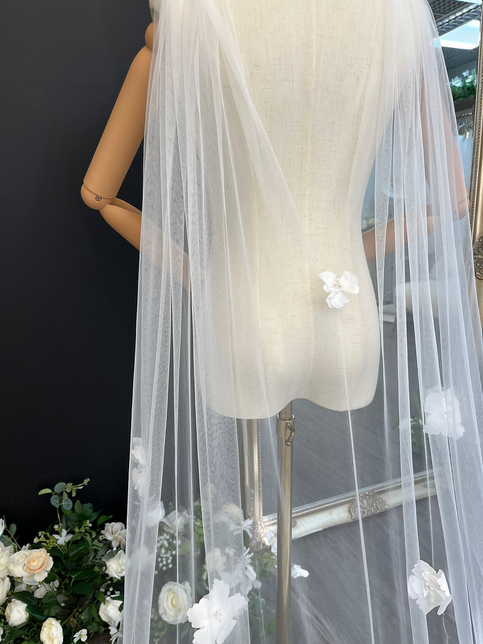 Thumbnail: 3D Floral cape veil - Cupid