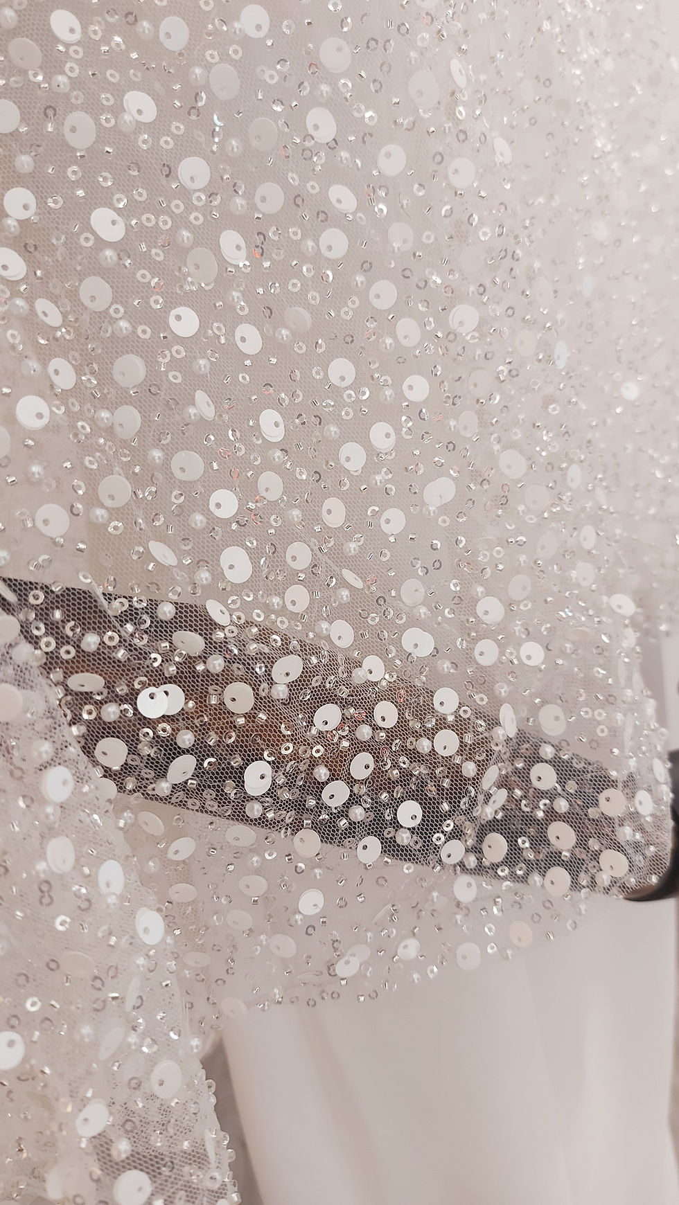 Thumbnail: Crystal - Beaded & Sparkly Cape Veil