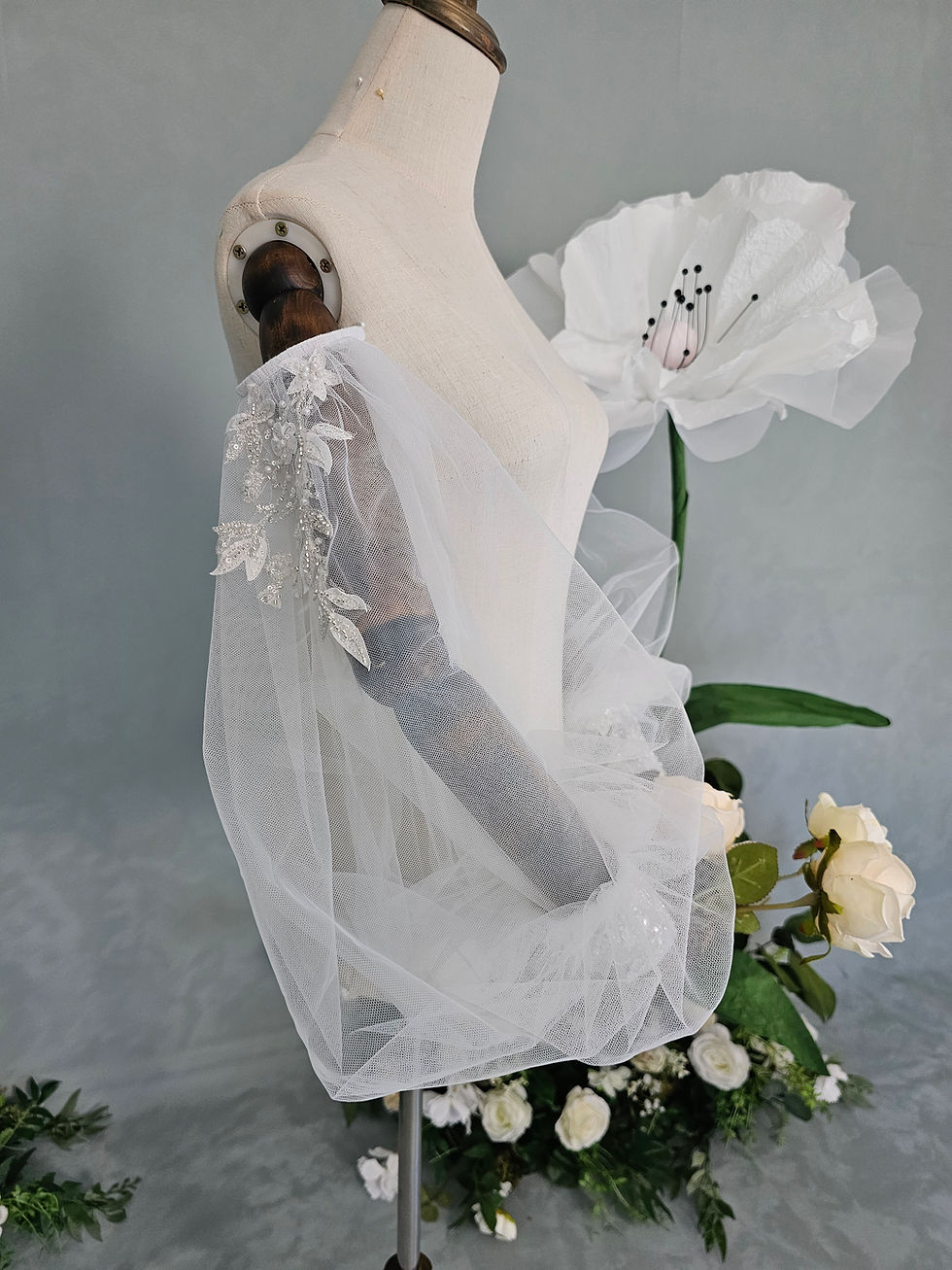 Thumbnail: Phoenix - Puffy Bell Sleeves With Beaded Lace
