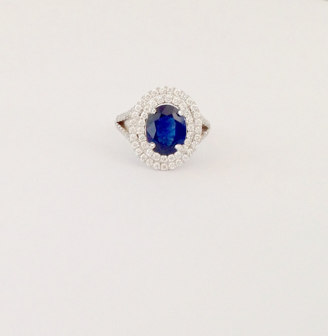 Bague Dolly-Bijoux Fleur Rubis Et Diamant Cz Plaqué Or 18K - Taille 48 - Made In France