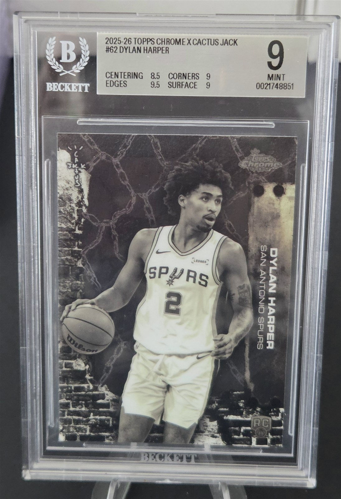 Dylan Harper 2025-26 Topps Chrome Cactus Jack RC BGS 9 #62