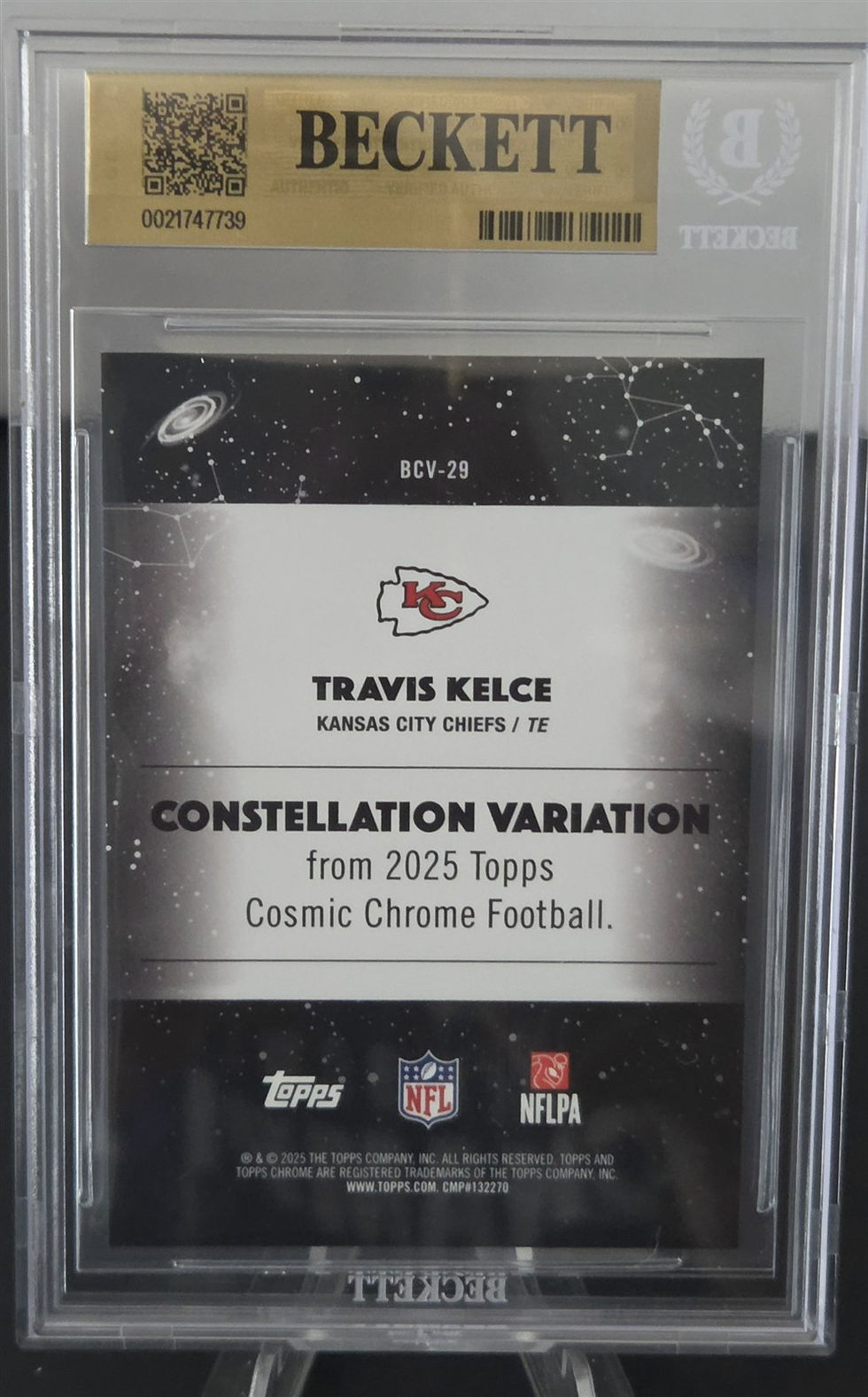 Travis Kelce 2025 Cosmic Chrome Constellation Variation BGS 9.5 #BCV29