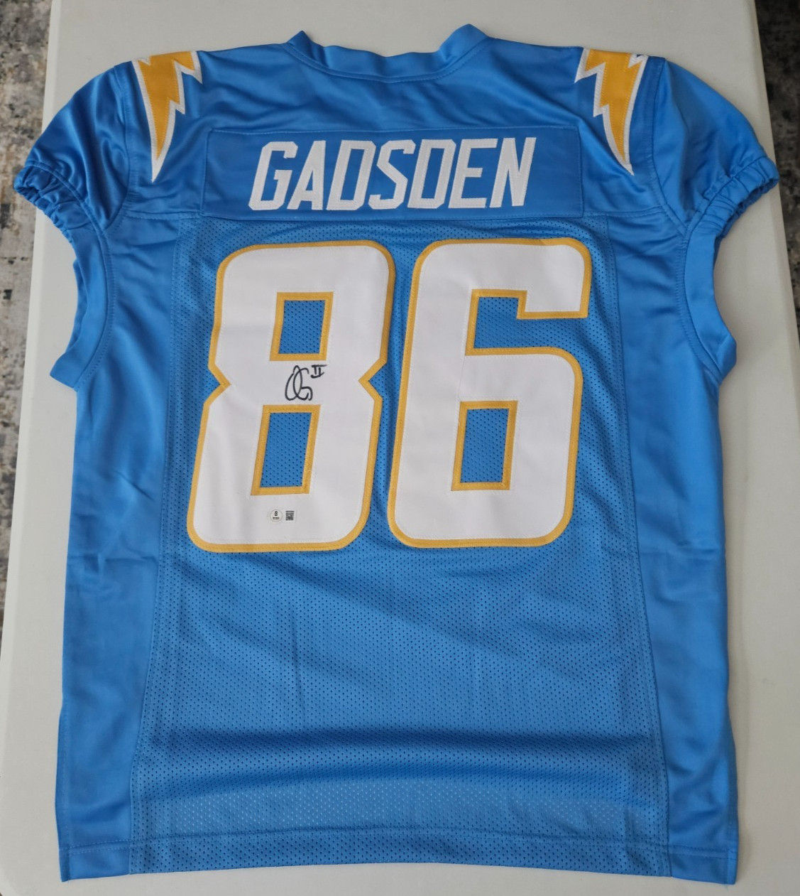 Oronde Gadsden II Los Angeles Charges Custom Autographed Jersey COA