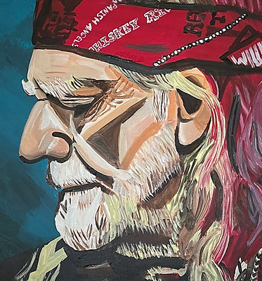Willie Nelson (Print on canvas)