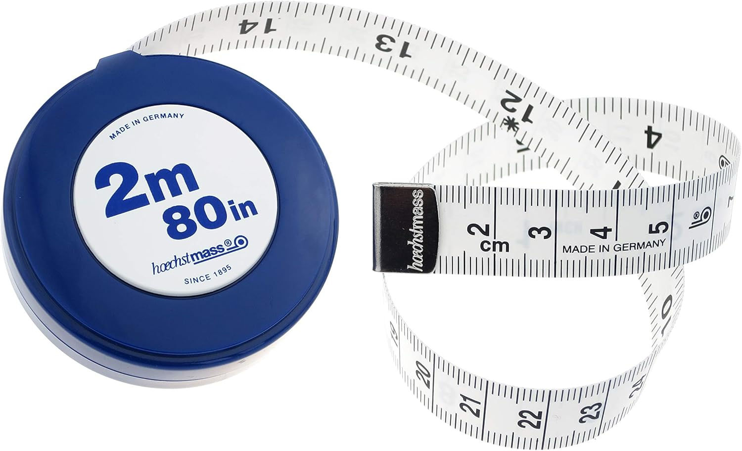 德國 Hoechstmass 卷尺 82203B-2M 2米公英制拉尺  - 藍色 (200cm/80inch)
