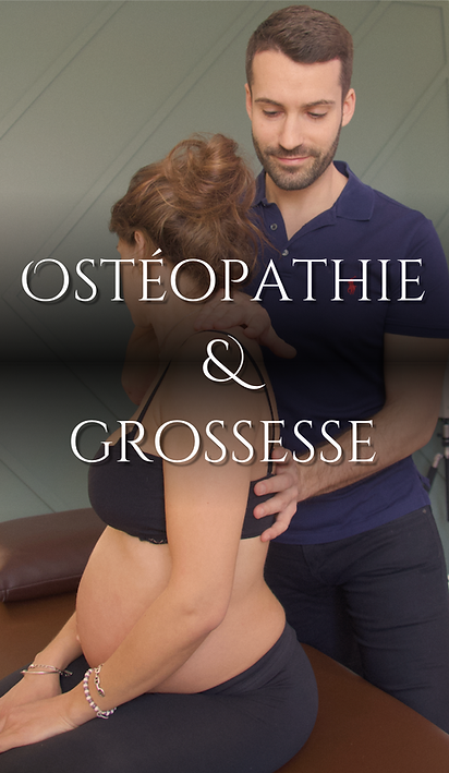 Cédric DUMESGE Ostéopathe pratiquant l'Ostéopathie sur une femme enceinte