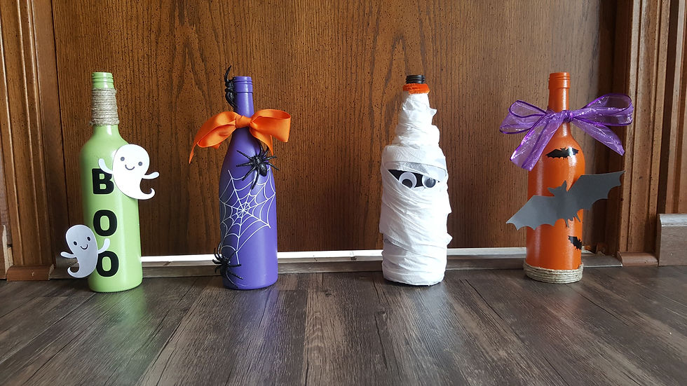 Thumbnail: Halloween wine bottles