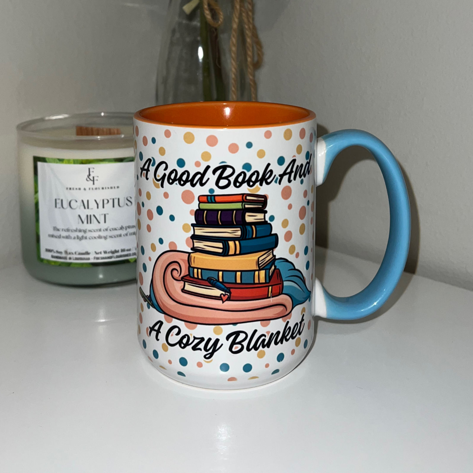 Book & Blanket 15oz Mug