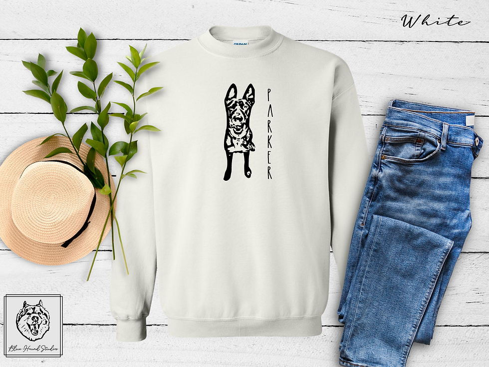 Thumbnail: Custom Black and White Pet Portrait Sweater