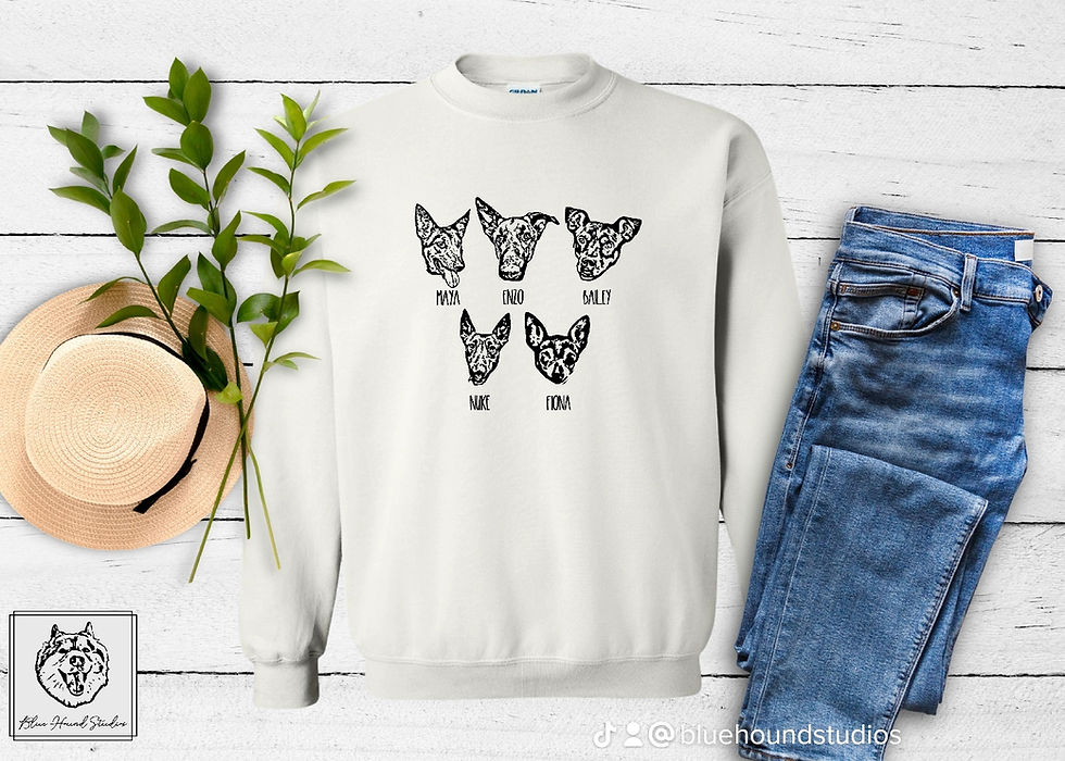 Thumbnail: Custom Black and White Pet Portrait Sweater