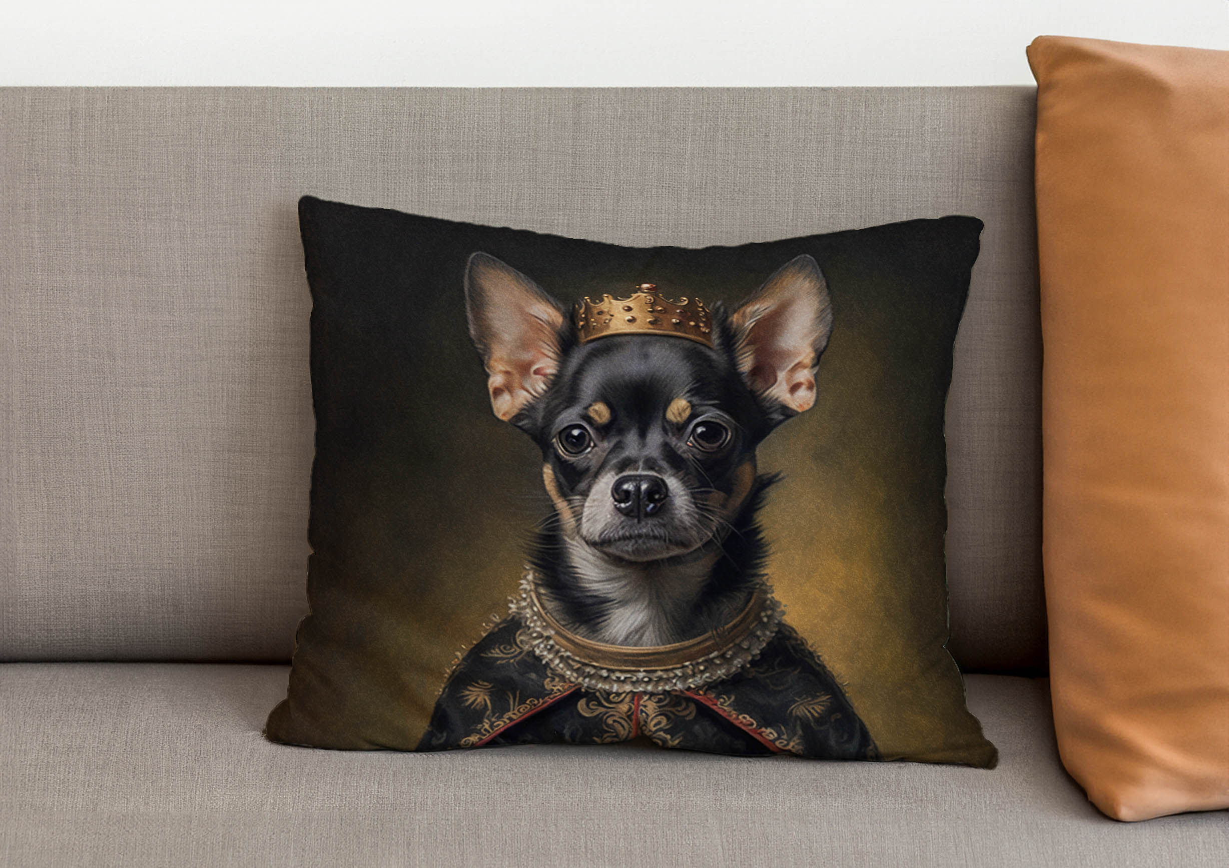 Rege cățel-husă pernă