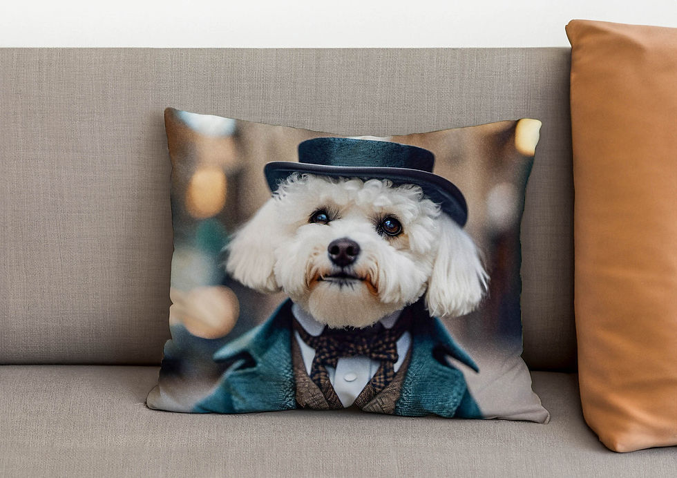 Portret Bichon - husă pernă