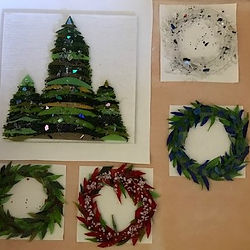 Glass Fusion Christmas Wreaths
