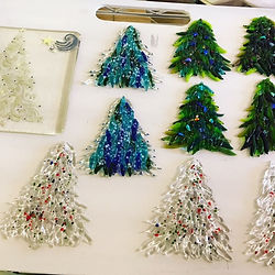 Fused Glass Christmas Trees